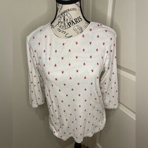 christopher & banks lobster top size Large